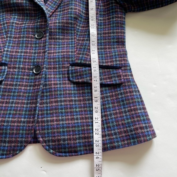 NWT! $150 Talbots Blue Plaid Blazer Jacket Coat Wool Blend, Sz 2 - Picture 12 of 13
